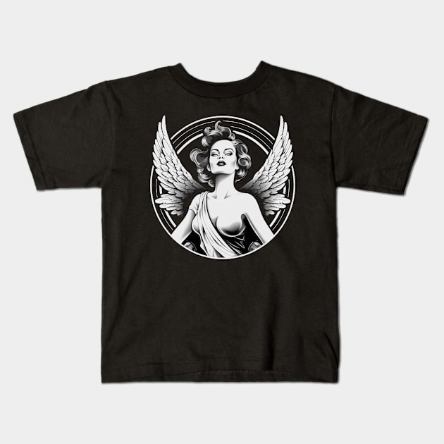 Winged Victory Kids T-Shirt by Graphic Grooves